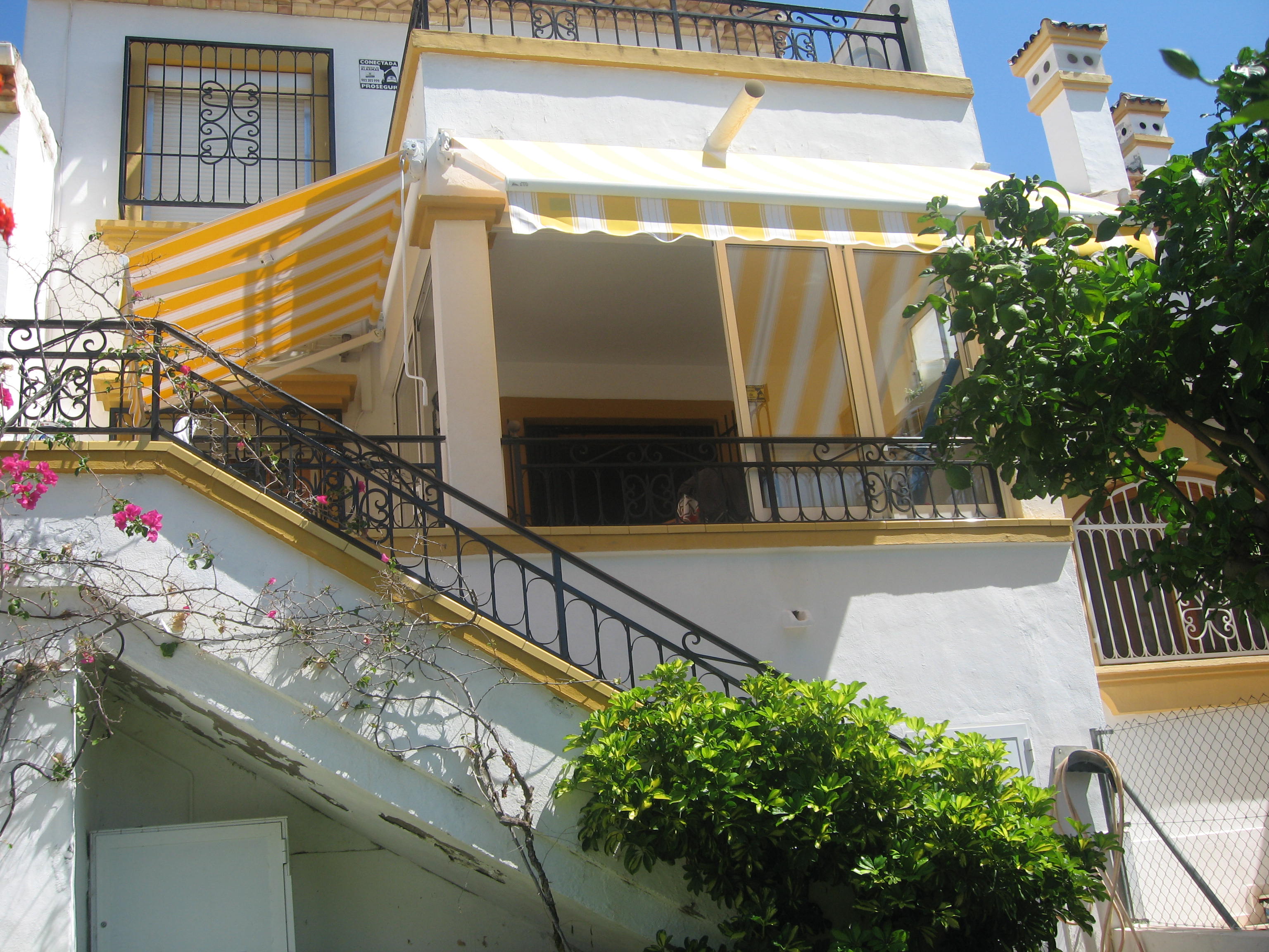 Rear view of villa